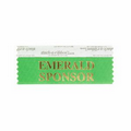 Emerald Sponsor Award Ribbon w/ Gold Foil Print (4"x1 5/8")